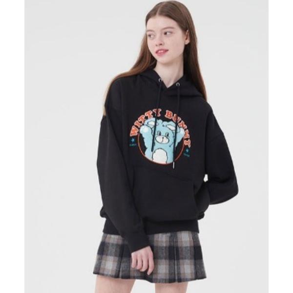 パーカー KIRSH WITTY BUNNY  BOOKLE WORDING HOODIE ブークレ...