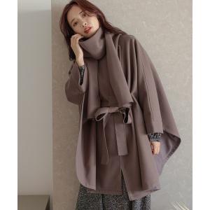 ポンチョ ストール付きポンチョコート 297041