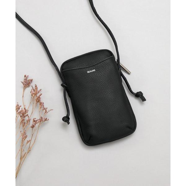 ショルダーバッグ バッグ 「BEAURE/ビュレ」牛革 レザー両面ポケット スマホショルダー ケース...