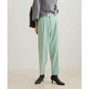 パンツ スラックス ワンタックテーパードパンツ