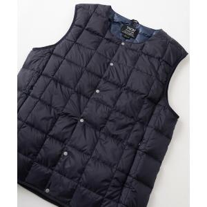 ダウンベスト ベスト 「TAION/タイオン」インナーダウンベスト Uネックボタン/クルーネック ダウンベスト/「撥水」 メンズ レディース