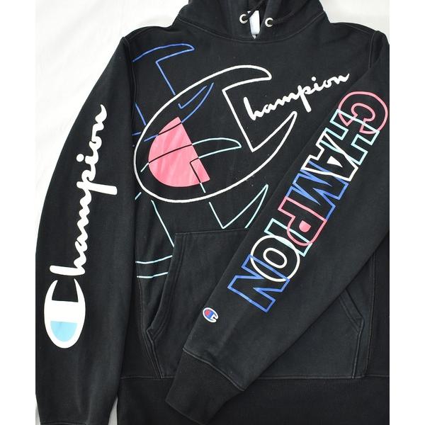 パーカー 「ヴィンテージ古着」Champion / チャンピオン 刺繍×プリント リバースウィーブ ...