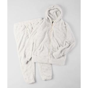 パジャマ Ree＆Mee 2点セット ボア モコモコ セットアップ パーカー ジョガーパンツ ルームウェア メンズ レディース