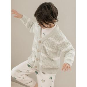 ルームウェア パジャマ 【KIDS】ボーダーアランカーディガン