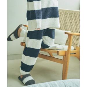 ルームウェア パジャマ パウダーボーダーロングパンツ