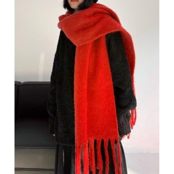 マフラー ストール ベーシックフリンジマフラー レディース