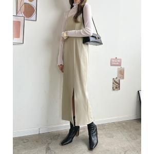 ワンピース スリットキャミワンピース レディース