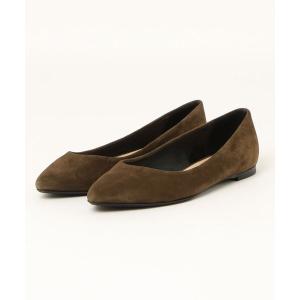 パンプス 【FABIO RUSCONI/ファビオルスコーニ】ポインテッドトゥ レザー フラット パンプス