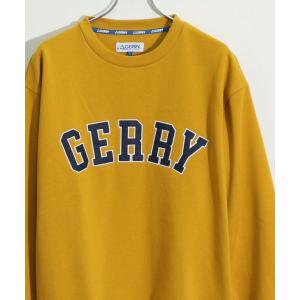 スウェット 「GERRY/ジェリー」ワッペンロゴ刺繍 裏起毛 クルーネックスウェットシャツ トレーナー