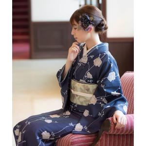 専用です☆アンティーク黒色に鮮やかな模様の着物に作り帯 utatane 着物 着物・帯セット ニコアンティーク 黒の青海波に金魚と猫