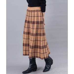 Grand PARK（グランドパーク） スカート チェック柄 タックロング