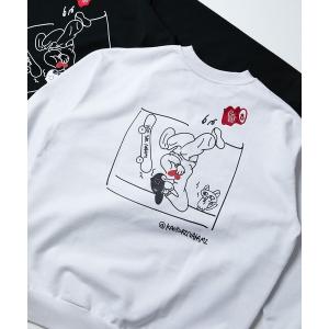 スウェット KAOYORINAKAMI×FREAK’S STORE/カオヨリナカミ×フリークスストア ”SKATE BOY” CREW