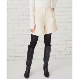 パンツ 美脚 　キルティングショートパンツ 「選べる2丈展開」 レディース