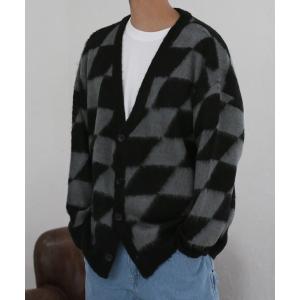 カーディガン 「BEL」Vネック ビッグシルエット モヘヤタッチ カーディガン(RS/) メンズ