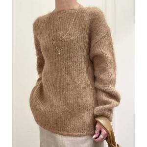 ニット アルパカラウンドプルオーバー