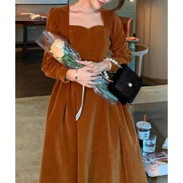 ドレス ベルベットワンピースドレス