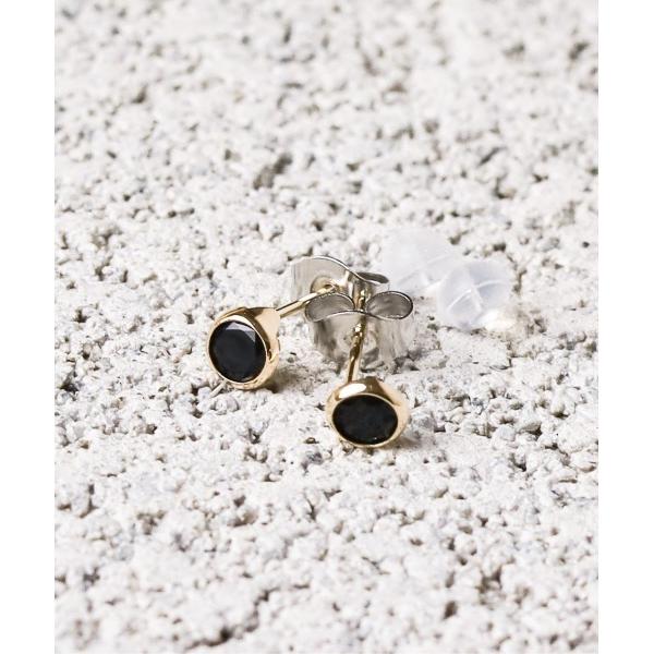 ピアス PledgeK10 CIRCLE ONYX SET レディース メンズ