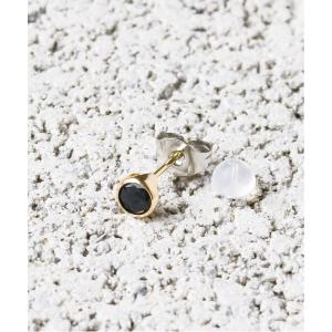 ピアス 「Pledge（プレッジ）」K10 CIRCLE ONYX｜zozo