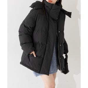 ダウン ダウンジャケット 中綿2wayミドル丈ダウンコート レディース