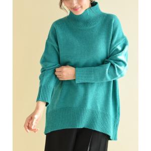 ニット バックスリットハイネックニット