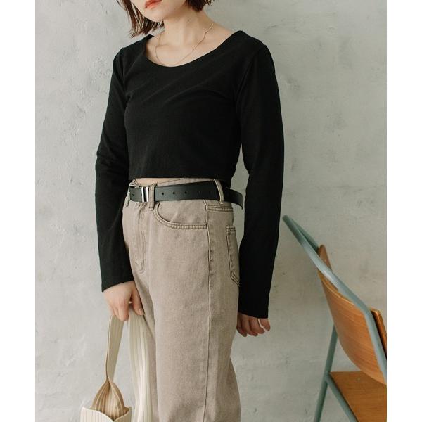 tシャツ cropped L/S tee/クロップドロンT レディース