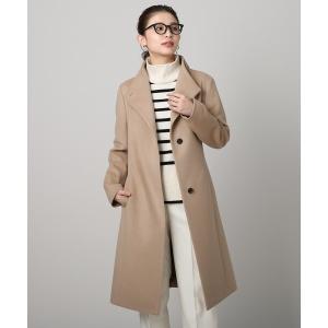 アウター 「2WAY衿／通勤からフォーマルまで／日本製」スタンドカラーロングコート