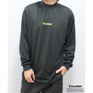 tシャツ PLAYBOY鹿の子モックネック長袖 メンズ