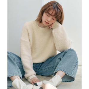 ニット ブークレワイドニットトップス レディース