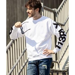 トレーナー スウェット 「WEB・直営店限定」1PIU1UGUALE3 RELAX(ウノピゥウノウグァーレトレ)ファーアップリケスウェット