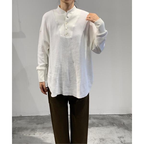 ジャージ vent blanc 綿混ワッフルヘンリープルオーバー レディース