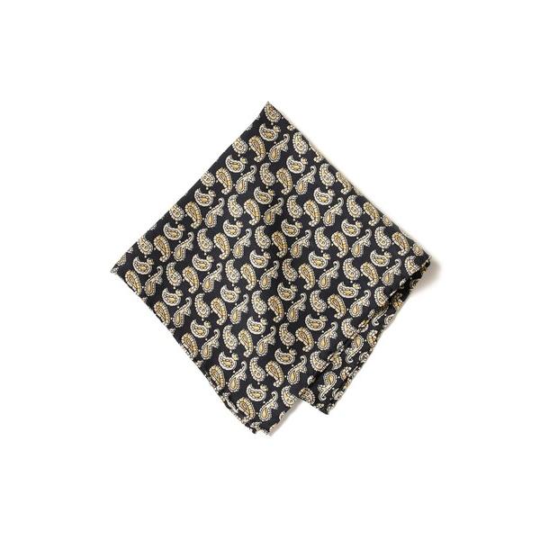 ハンカチ BEAMS PLUS / シルク ミニペイズリー プリント チーフ メンズ