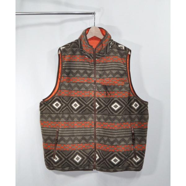 ベスト ジレ マイクロフリースビッグサイズリバーシブル配色ベスト「IR」 オーバーサイズ メンズ レ...