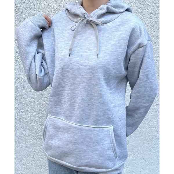 パーカー シンプル裏起毛パーカー レディース