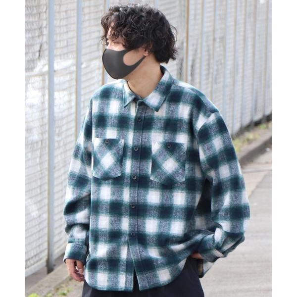 コート ジャケット ビッグシルエットオンブレチェックシャツジャケット「ILL’S」 メンズ レディー...