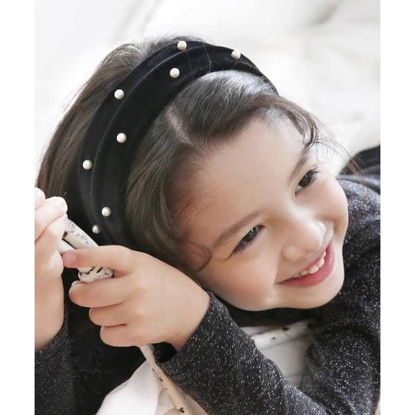 カチューシャ 卒業式 アンビ ベロア カチューシャ (幅広) ベルベット パール