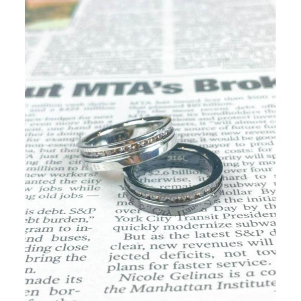 指輪 リング 「サージカルステンレス316L」金属アレルギー対応6mm ジルコニアリング レディース...