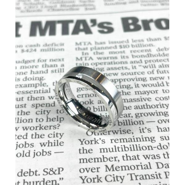 指輪 リング 「サージカルステンレス316L」金属アレルギー対応6mm ジルコニアセットアップ スピ...