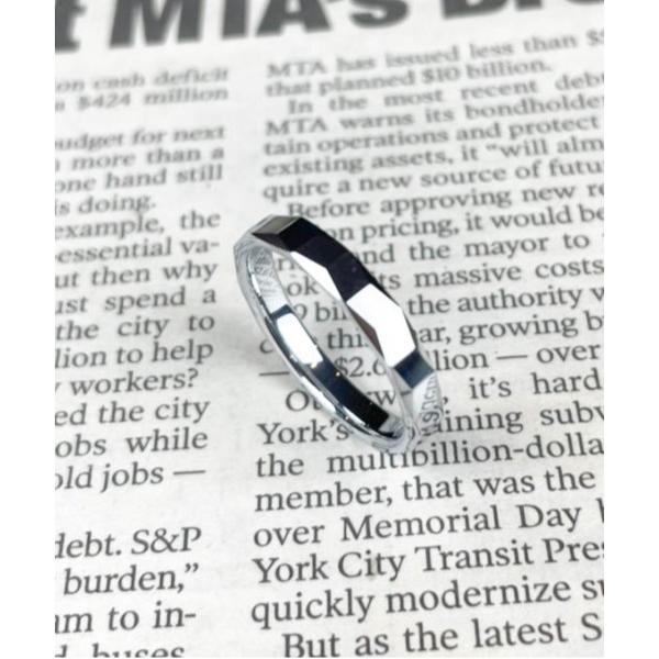 指輪 リング 「サージカルステンレス316L」金属アレルギー対応3.5mm マルチフェイスカットリン...