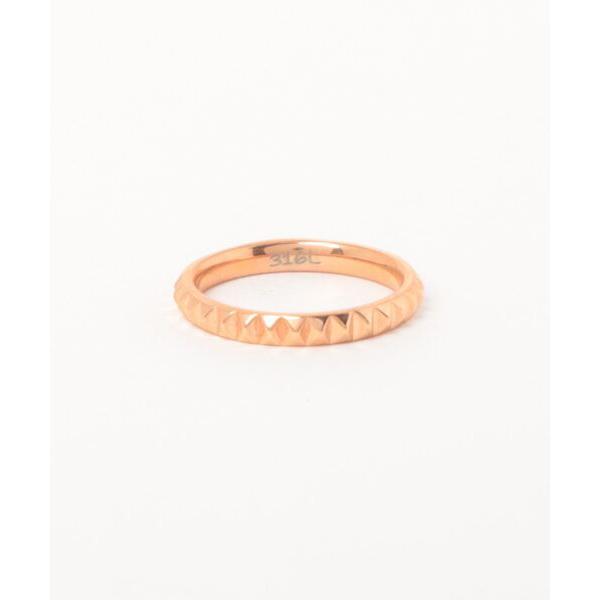 指輪 リング 「サージカルステンレス316L」金属アレルギー対応　2.6mm ピラミッドリング レデ...