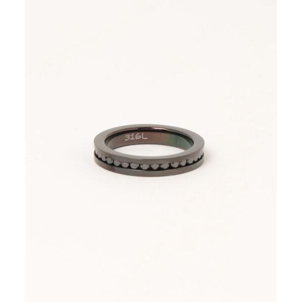 指輪 リング サージカルステンレス316L金属アレルギー対応　4mm平打ち ジルコニアセットアップリ...