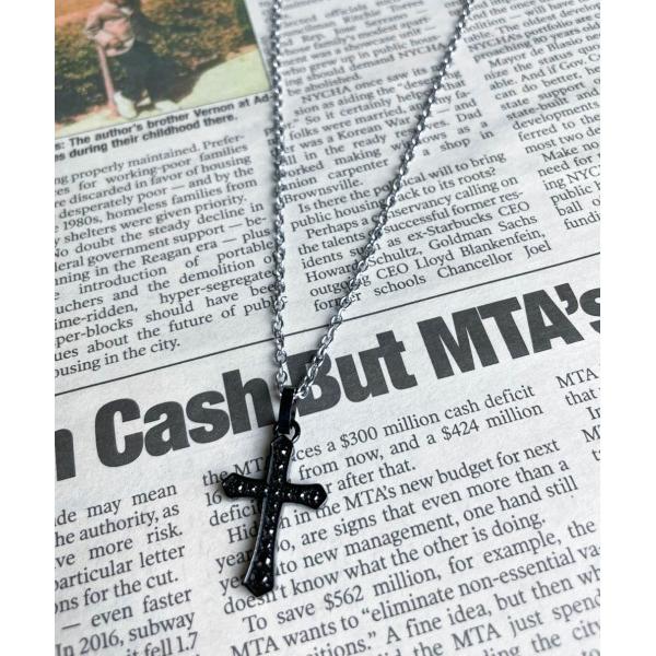 ネックレス 「サージカルステンレス316L」ジルコニアクロスネックレス レディース