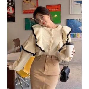 カーディガン 「前後2WAY」フリルニットカーディガン レディース｜ZOZOTOWN Yahoo!店