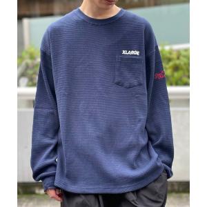 スウェット メンズ 「XLARGE」サーマルポケットクルーネックスウェット