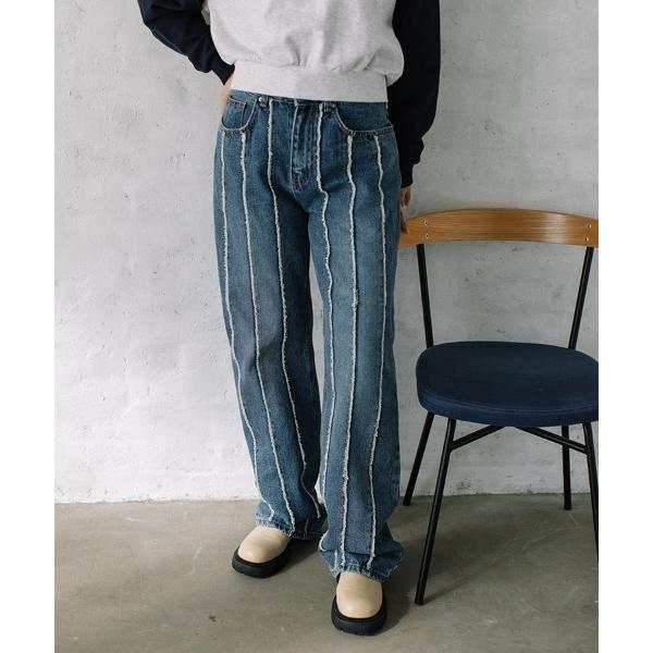 ジーンズ デニム デニムパンツ fringe line denim/フリンジラインデニム レディース