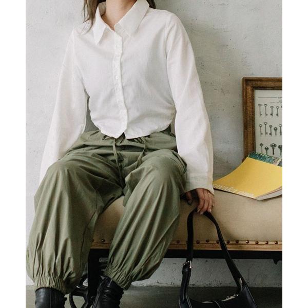 ブラウス シャツ cropped side gather SH/クロップドサイドギャザーシャツ レデ...