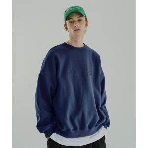 スウェット メンズ WV PROJECT/ダブリューブイプロジェクト　 Embroidery Sweat Shirt　　韓国セレクト/ビッグシルエット