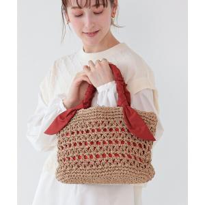 バッグ カゴバッグ Ray BEAMS / ペーパー 編み バッグ レディース