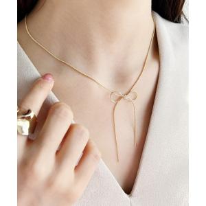 ネックレス レディース simple ribbon necklace / シンプル リボン ネックレス｜ZOZOTOWN Yahoo!店