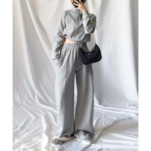 ウエストコードルーズスウェットパンツ