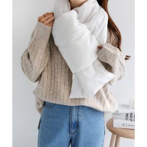 マフラー ストール 中綿ダウンボリュームマフラー レディース